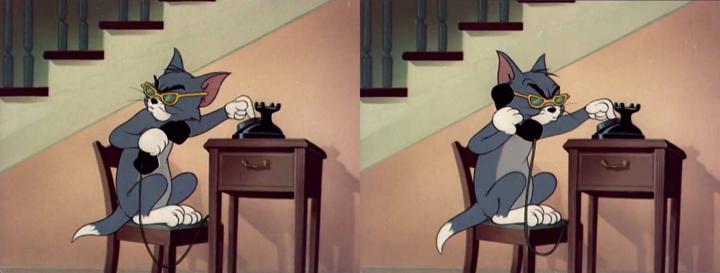 Template meme Tom & Jerry Dialing Phone ODOBESTI