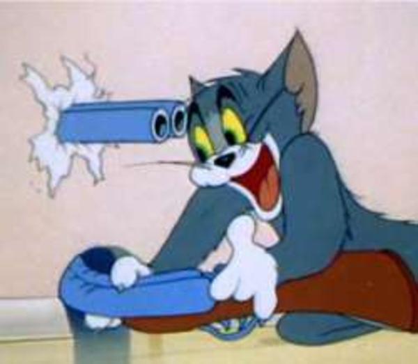 Template meme tom the cat shooting himself 