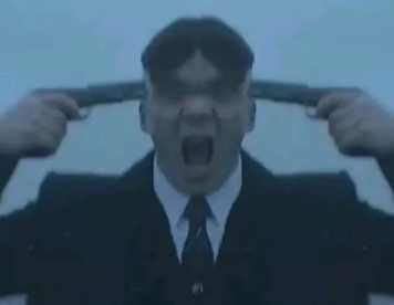 Template meme Tommy Shelby gun mirrored