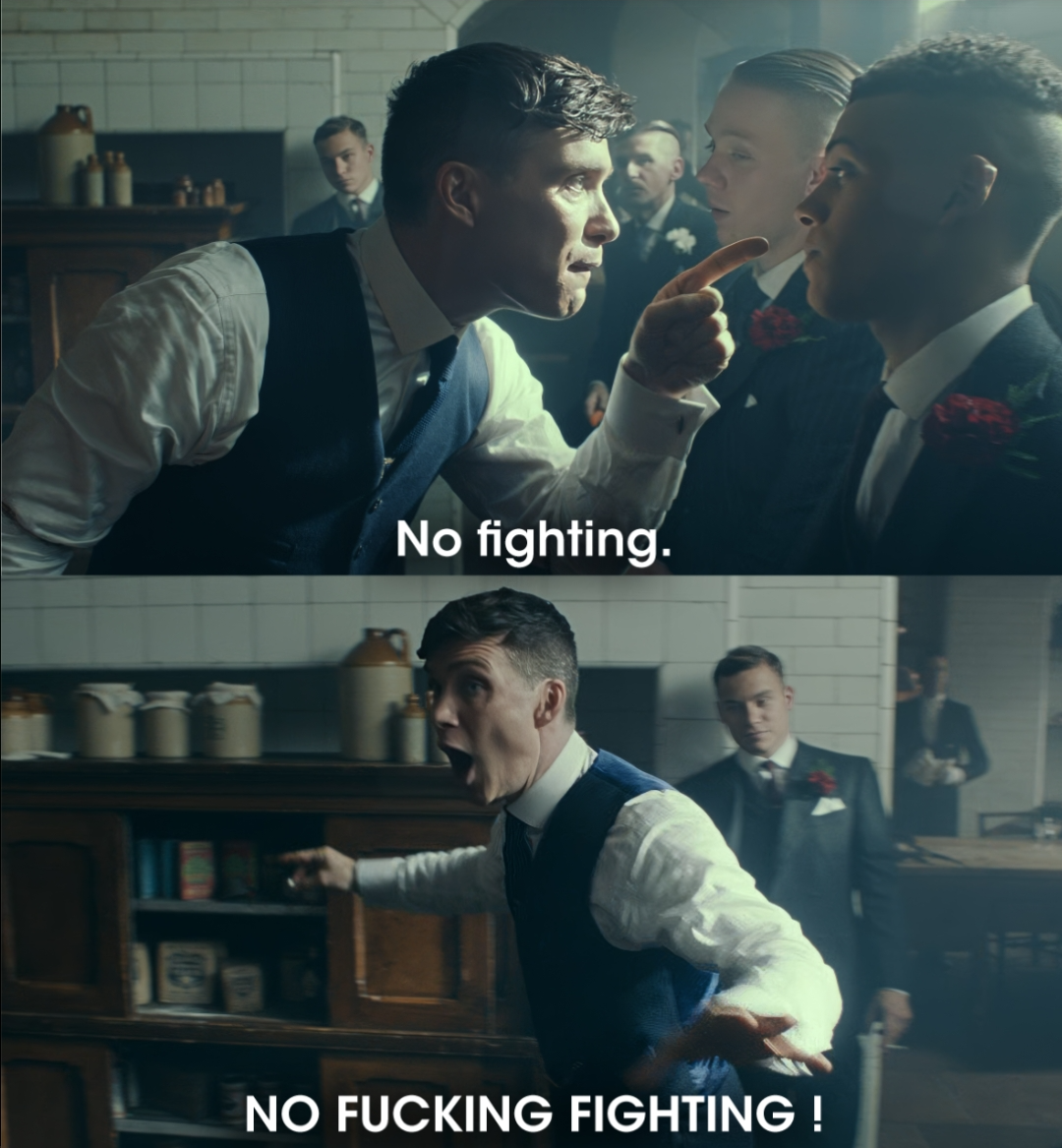 Template meme Tommy shelby no fighting