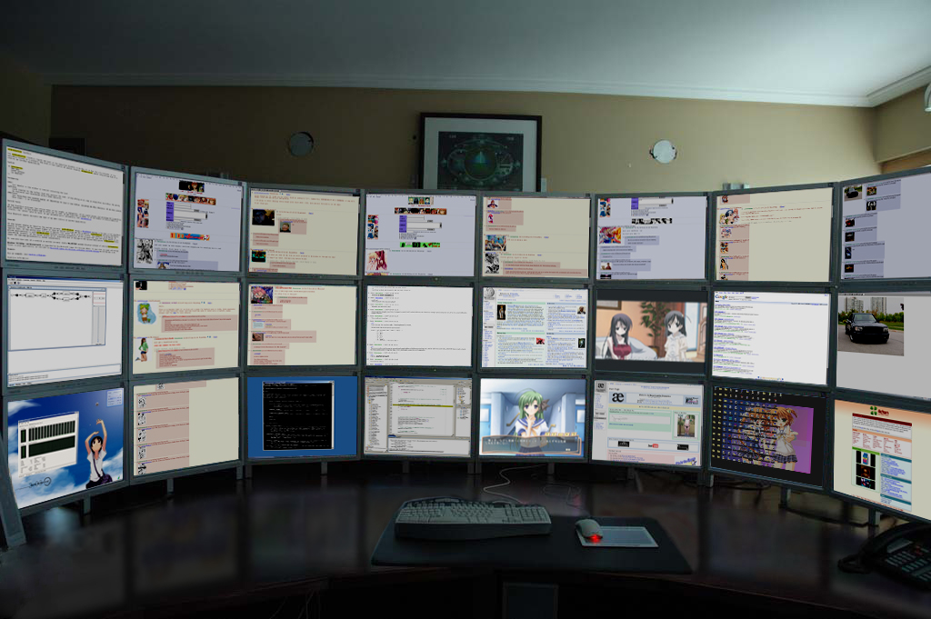too many monitors meme template