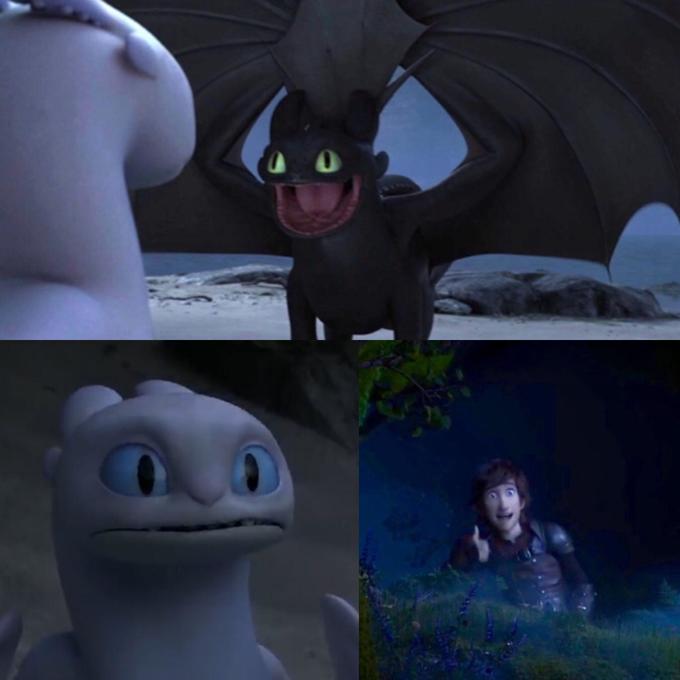 Plantilla de meme Toothless presents himself