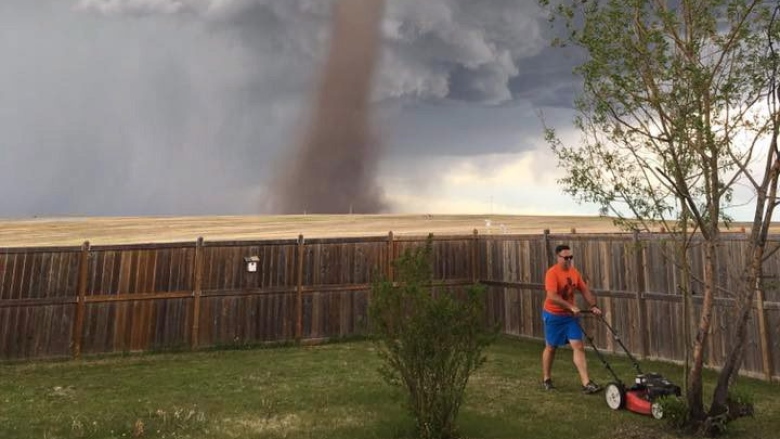 Tornado Lawn Mower meme template