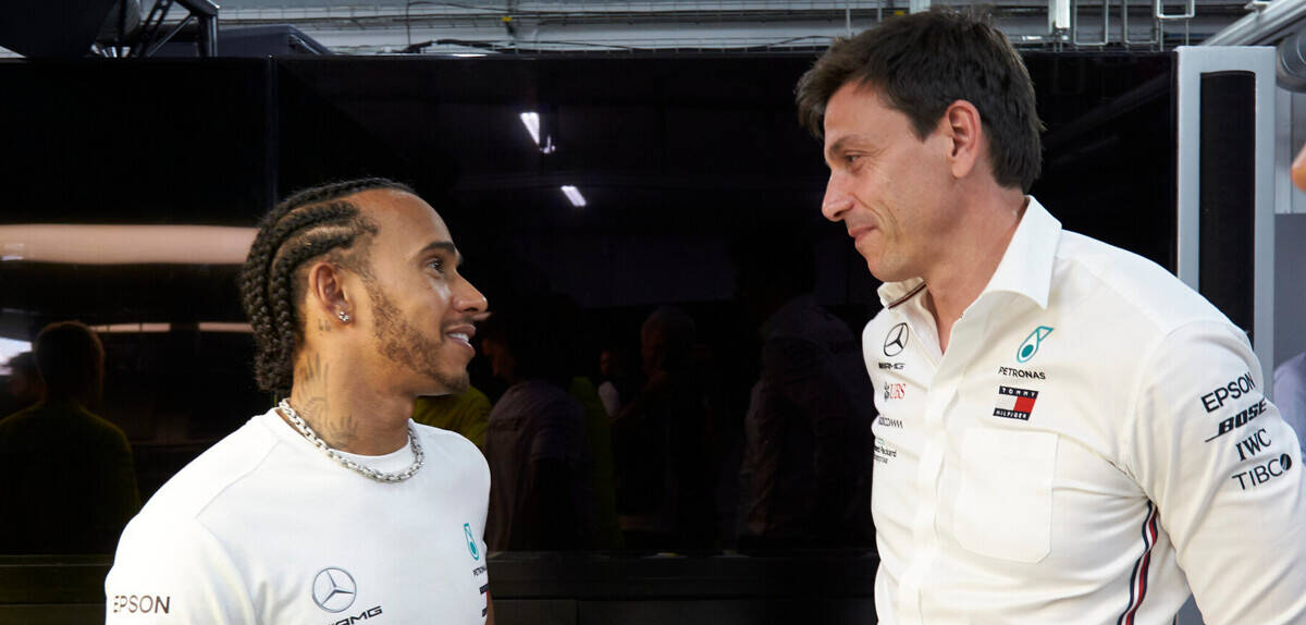 Plantilla de meme Toto Wolff and Lewis Hamilton