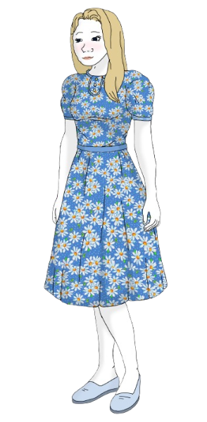 Plantilla de meme Tradwife full body