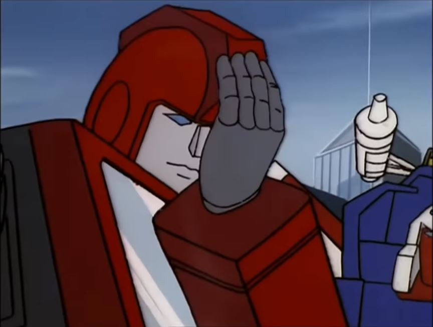 Plantilla de meme Transformers (G1) Ironhide Facepalm