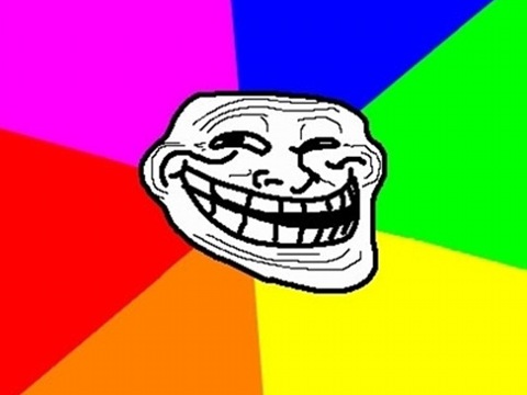 Plantilla de meme Troll Face Colored