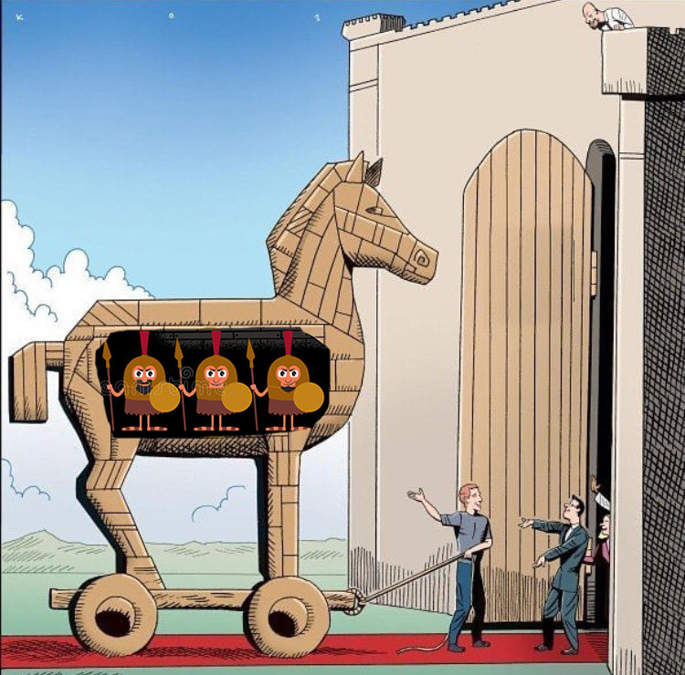 Plantilla de meme Troy horse