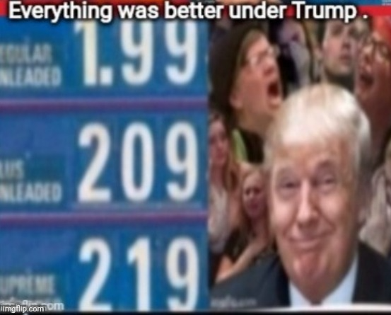 Plantilla de meme Trump gas prices