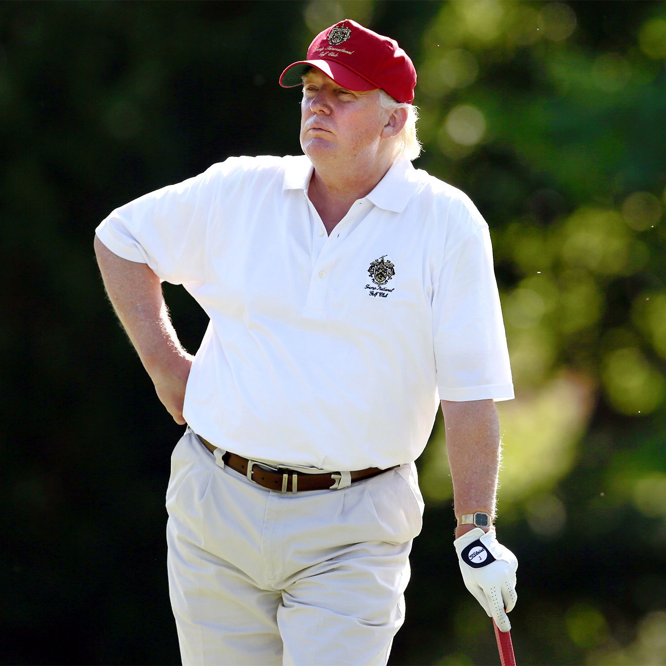 Template meme Trump golf relax