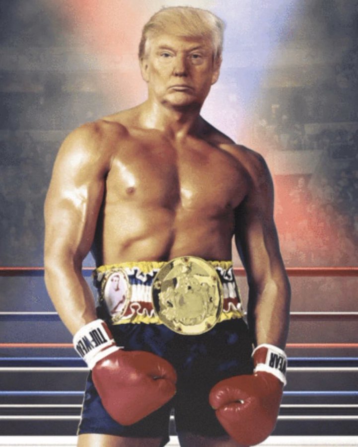 Plantilla de meme trump rocky balboa