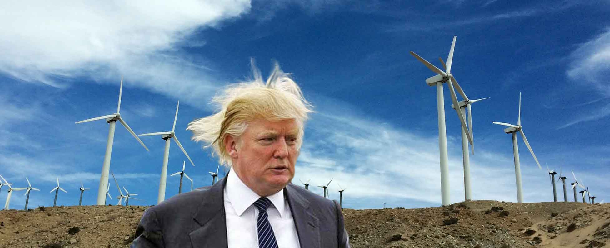 Trump Windmill Wind Power Windbag meme template