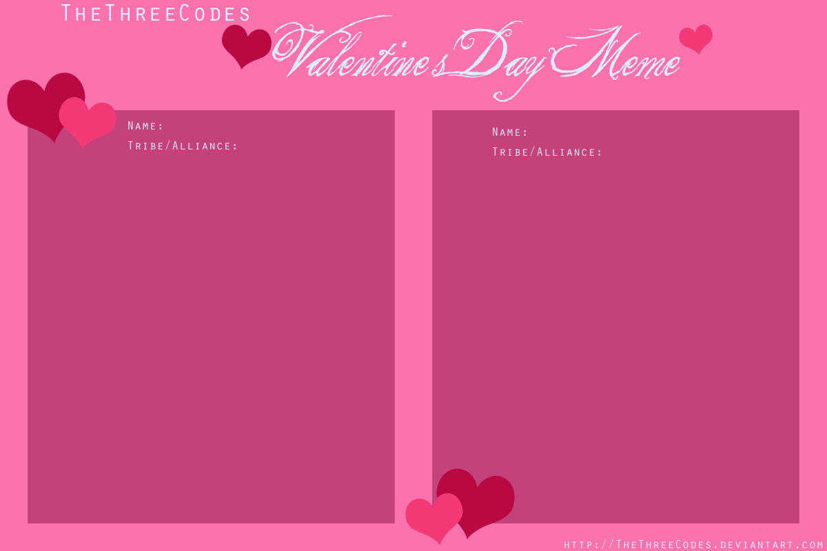 Template meme TTC Valentines Day Meme Blank