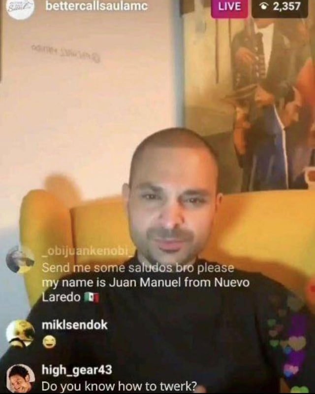 Plantilla de meme twerk nacho