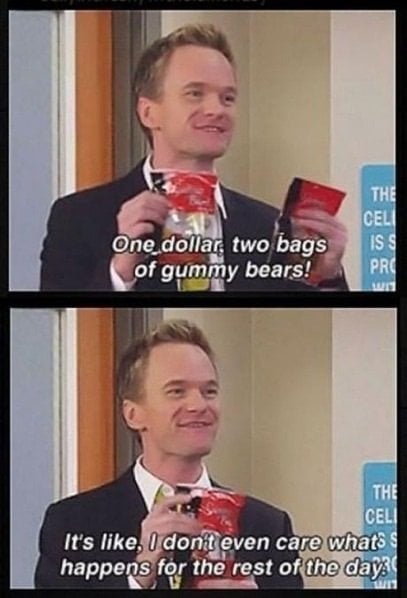 Template meme two bags of gummy bears meme