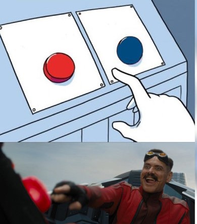Plantilla de meme Two Buttons Eggman