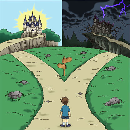 Plantilla de meme Two Paths