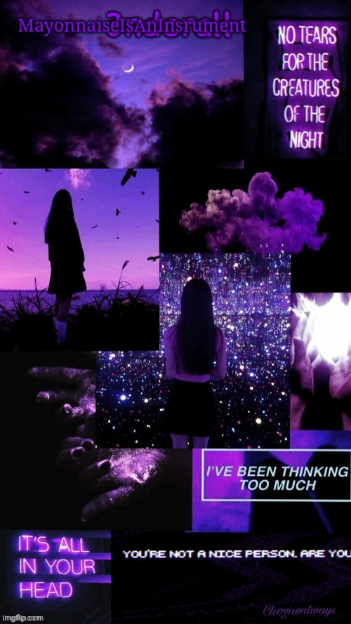 Template meme (Ty bean_child) MayonnaiseIsAnInsrument Black and purple temp