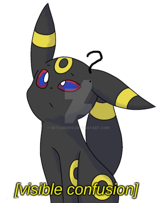 Plantilla de meme Umbreon visible confusion