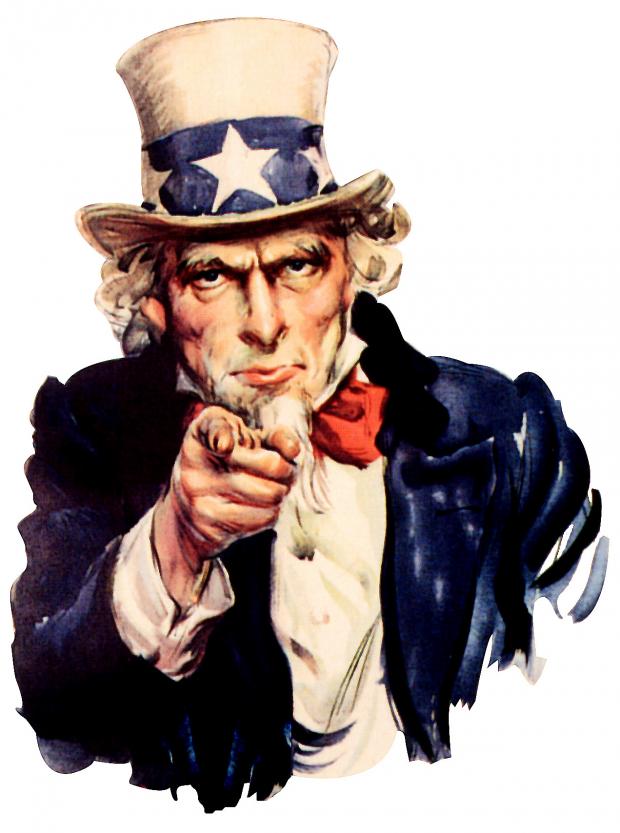 Plantilla de meme Uncle Sam
