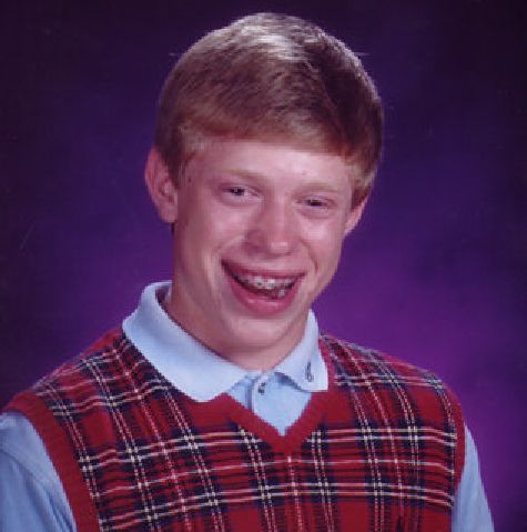 Plantilla de meme Unlucky Brian
