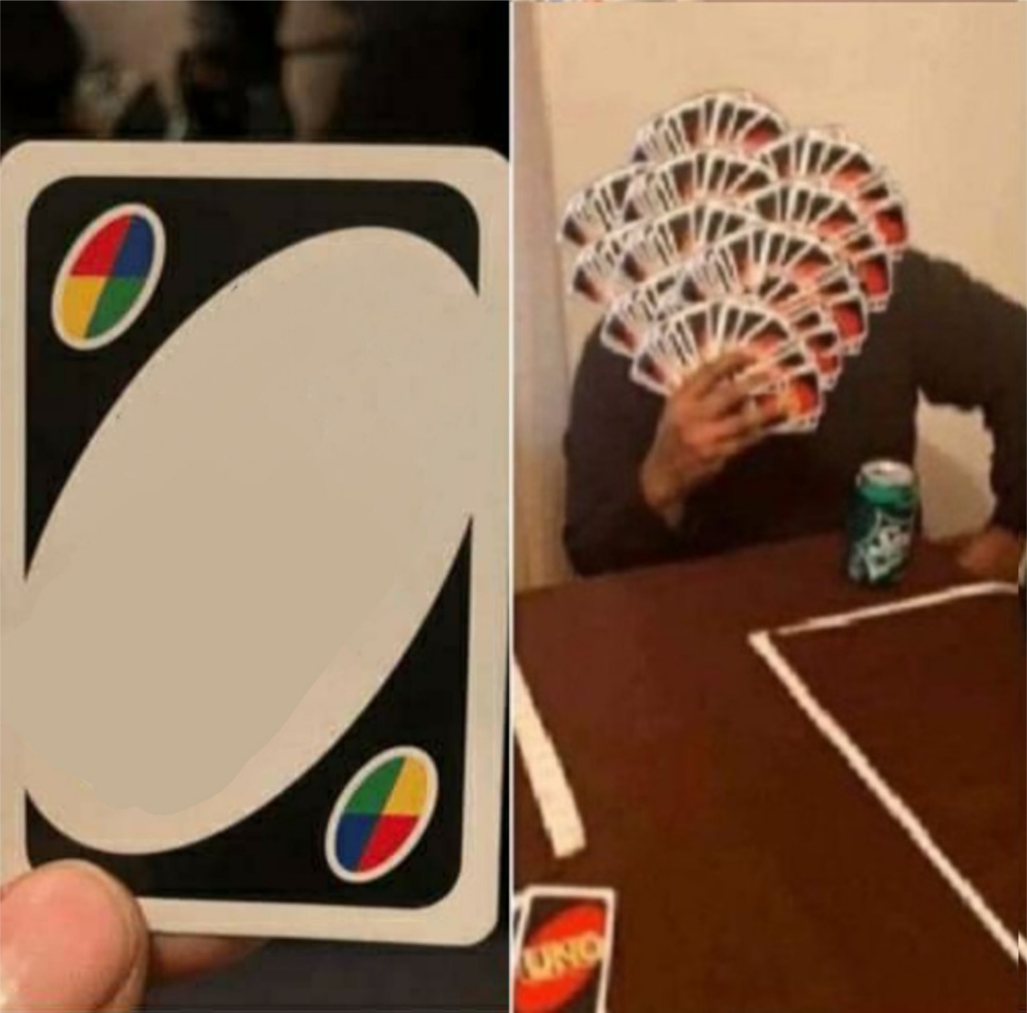Plantilla de meme UNO Draw The Whole Deck