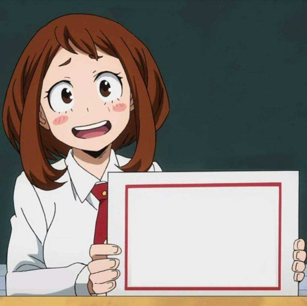 Plantilla de meme Uraraka Blank Paper