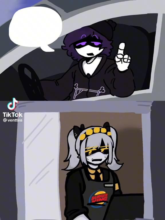 Template meme Uzi @ mcdonalds