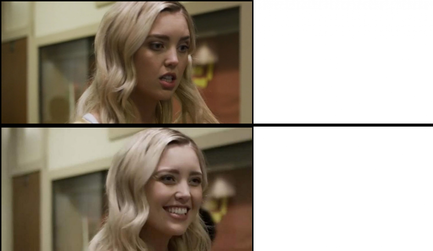 Plantilla de meme Valley Girl