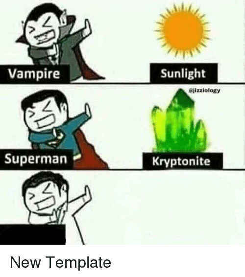 Plantilla de meme vampire superman meme