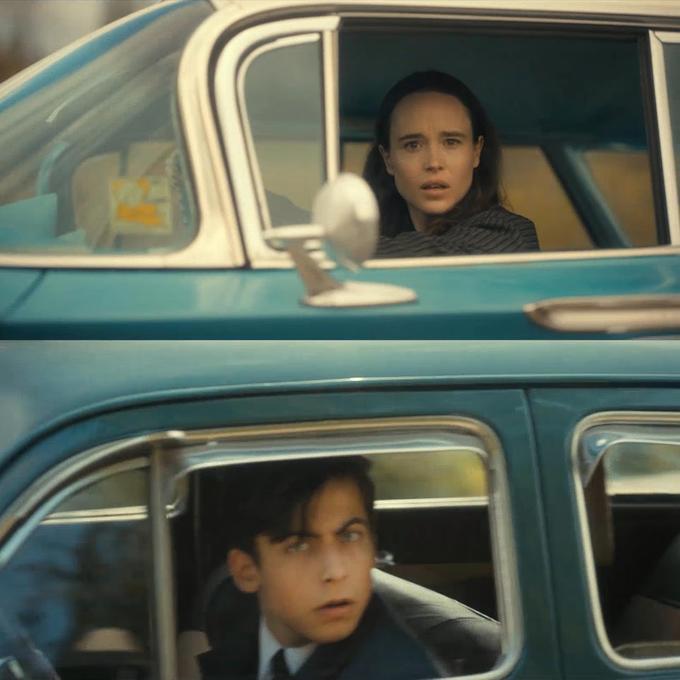 Template meme Vanya and Five Drive By Each Other