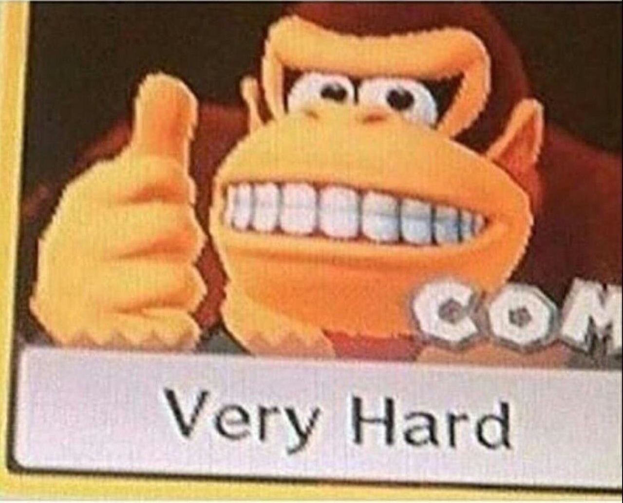 Plantilla de meme Very Hard Donkey Kong