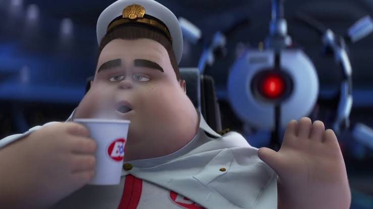 Plantilla de meme wall-e fat captain