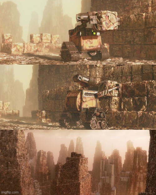 Plantilla de meme wall-e rubbish