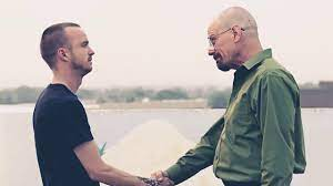 Template meme Walter White and Jesse pinkman Shake the hands