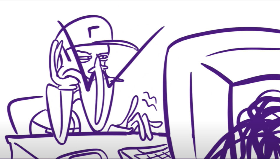 Plantilla de meme Waluigi Annoyed At Computer