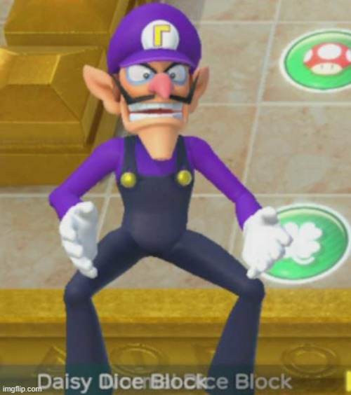 Template meme Waluigi Holding Something