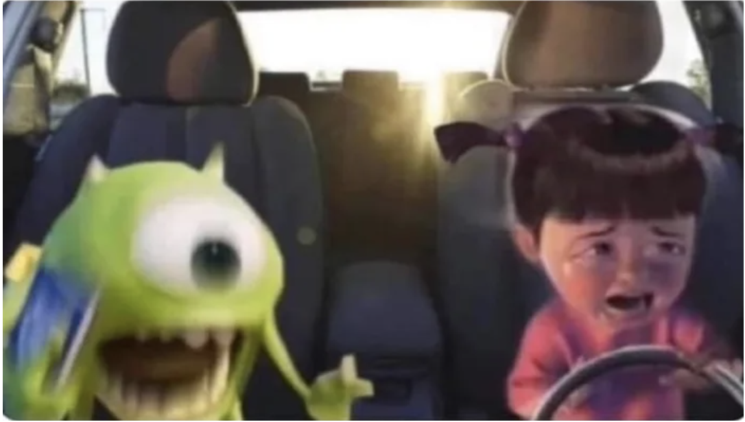 Plantilla de meme Wazowski Road Rage