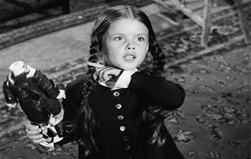 Template meme Wednesday Addams Throat Cut
