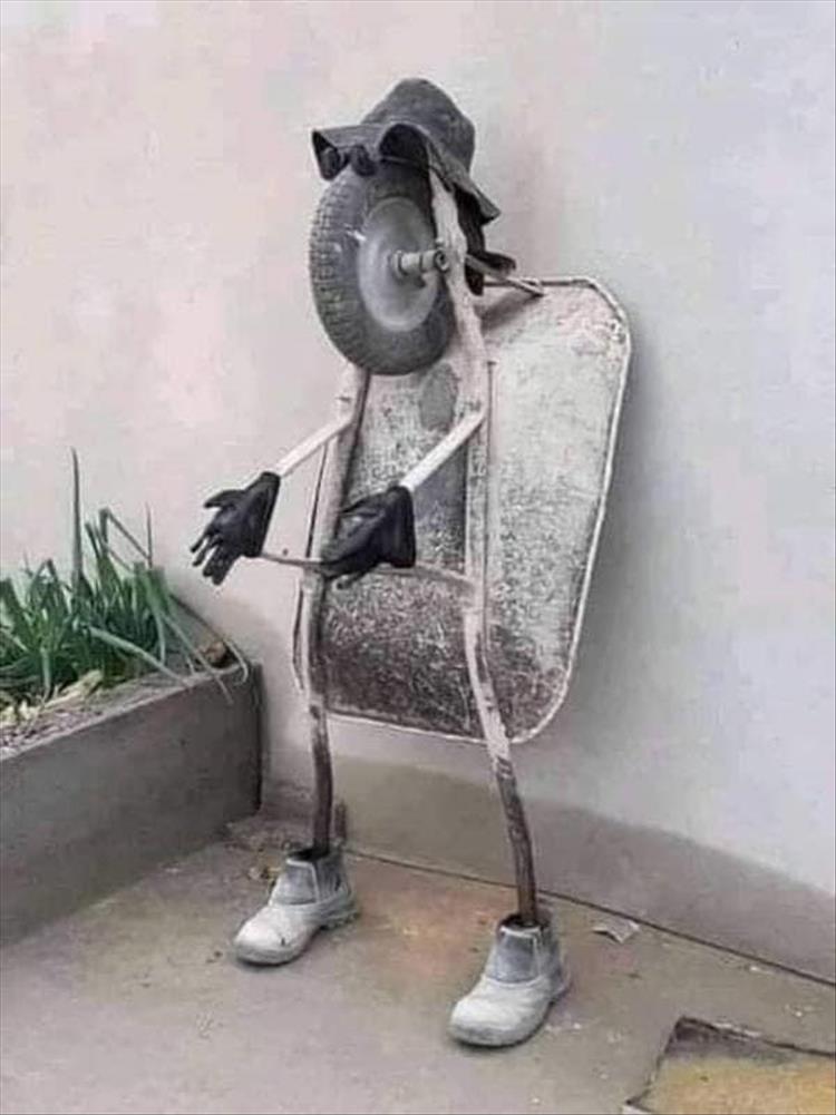 Plantilla de meme Wheelbarrow man