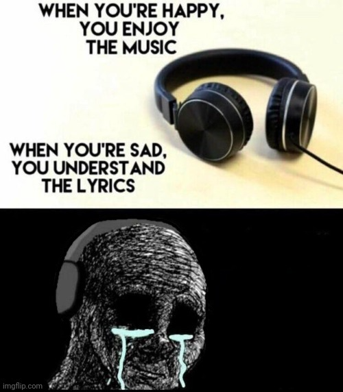 Template meme When you're happy, you enjoy the music