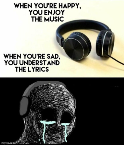 Template meme When your sad you understand the lyrics