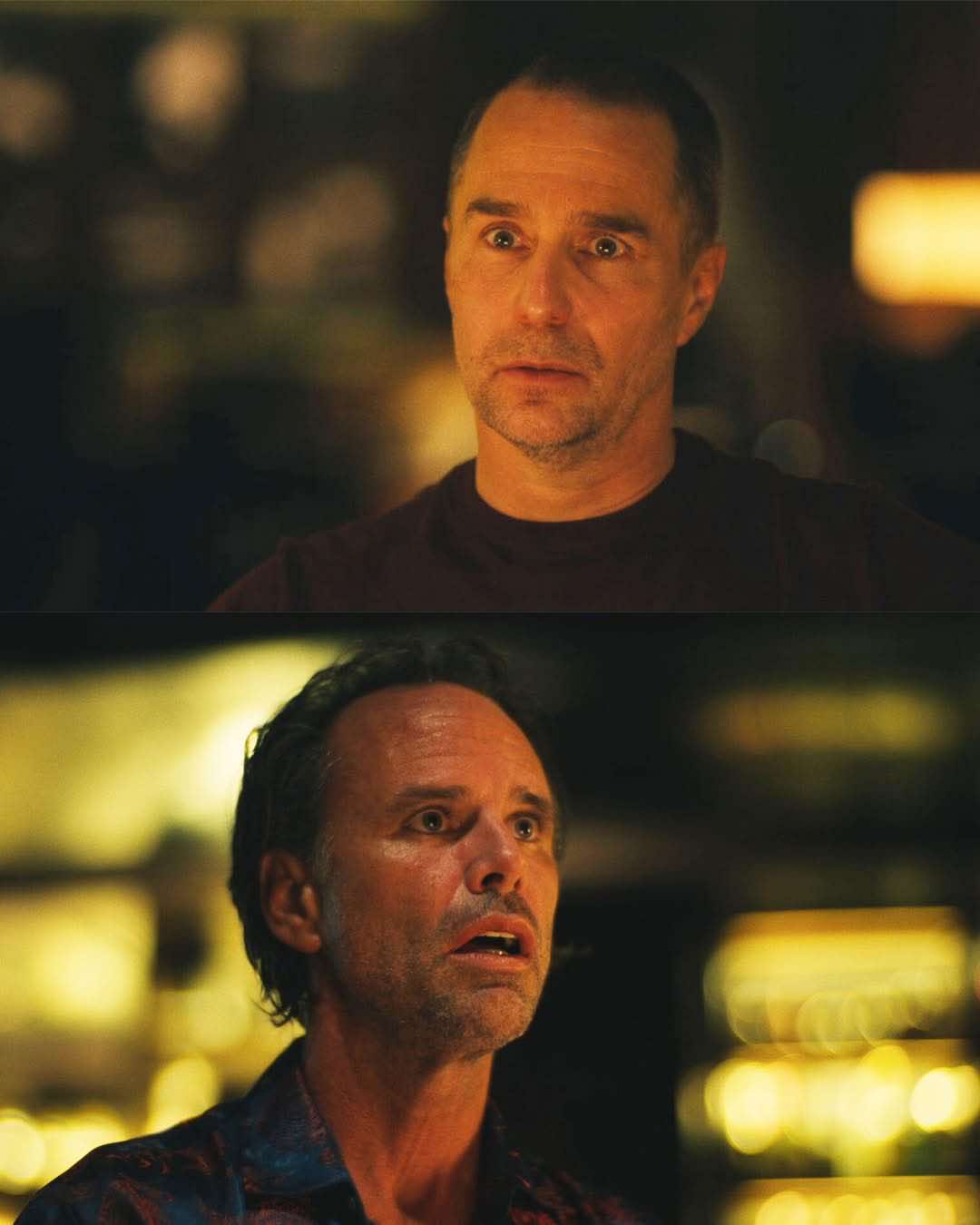 Template meme White Lotus Rick Reaction to Sam Rockwell Monologue