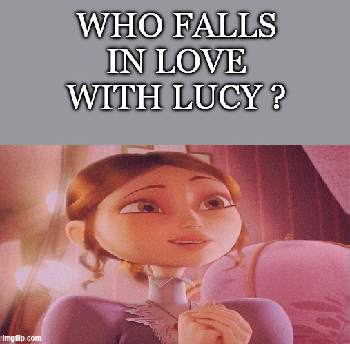 Plantilla de meme who falls in love with lucy ?