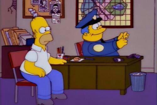 Plantilla de meme Wiggum Invisible Typewriter