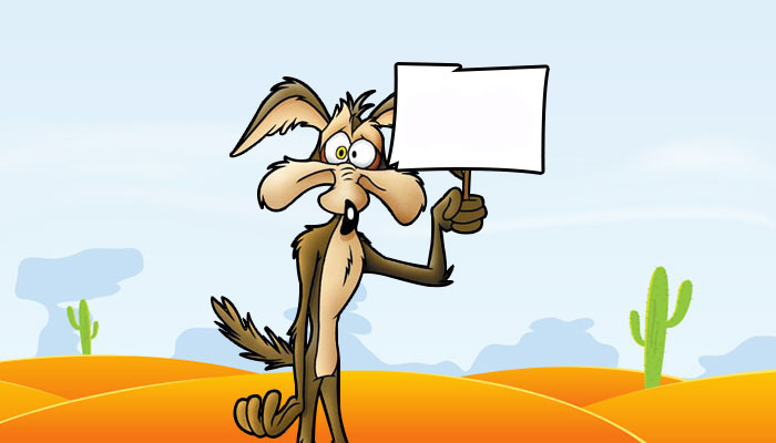 Template meme Wile E. Coyote Sign
