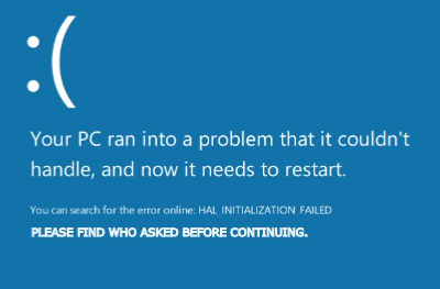Plantilla de meme Windows blue screen of death