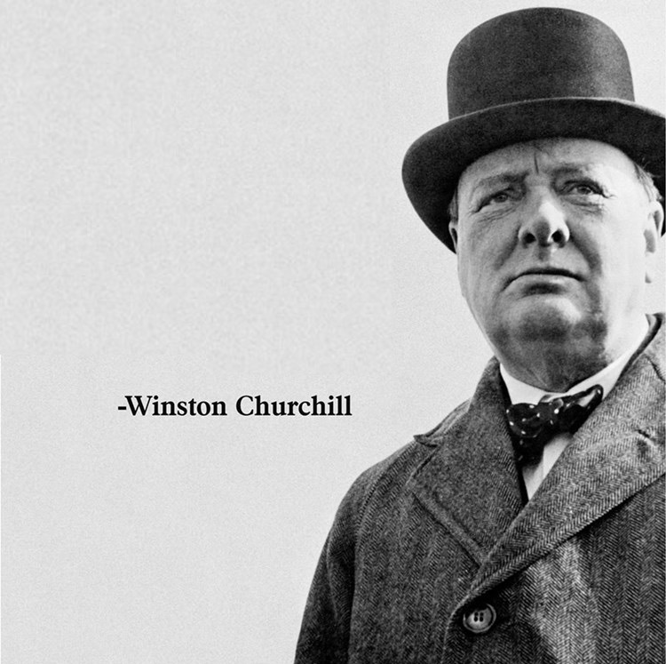 Template meme Winston Churchill quote template
