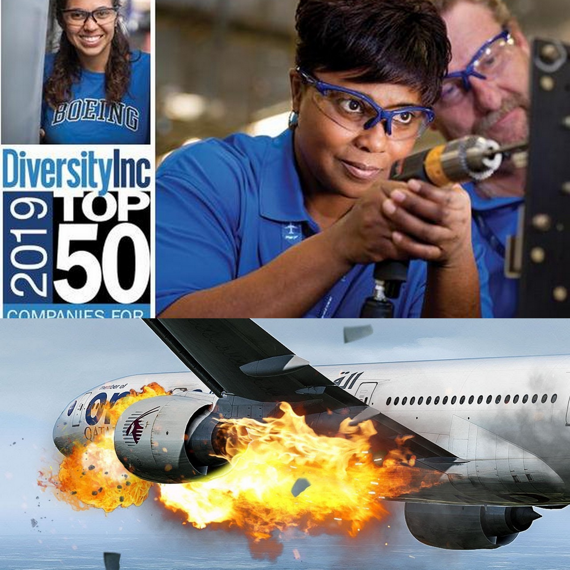 Plantilla de meme Woke Boeing Broke Planes