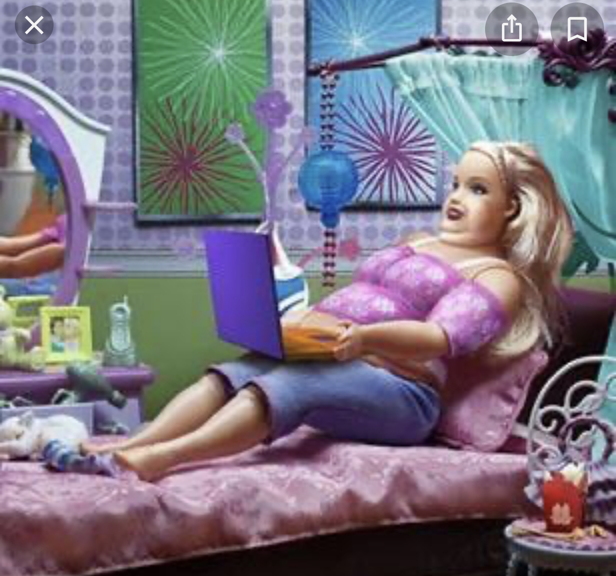 Plantilla de meme Work From Home Barbie